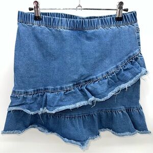 Cat & Jack Blue Ruffle Mini Skirt-Size XXL-18